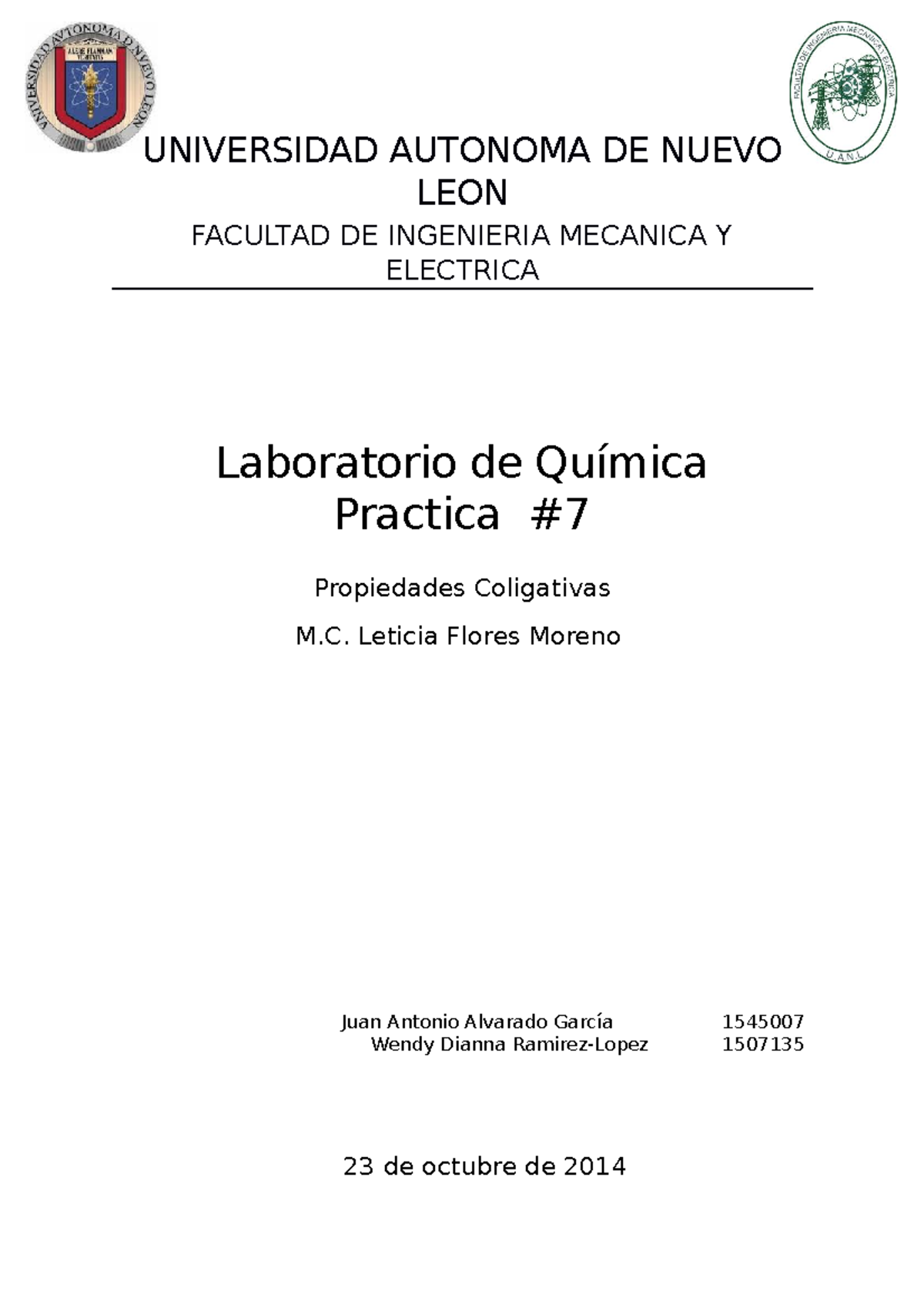 Practica 7 del laboratorio - UNIVERSIDAD AUTONOMA DE NUEVO LEON ...