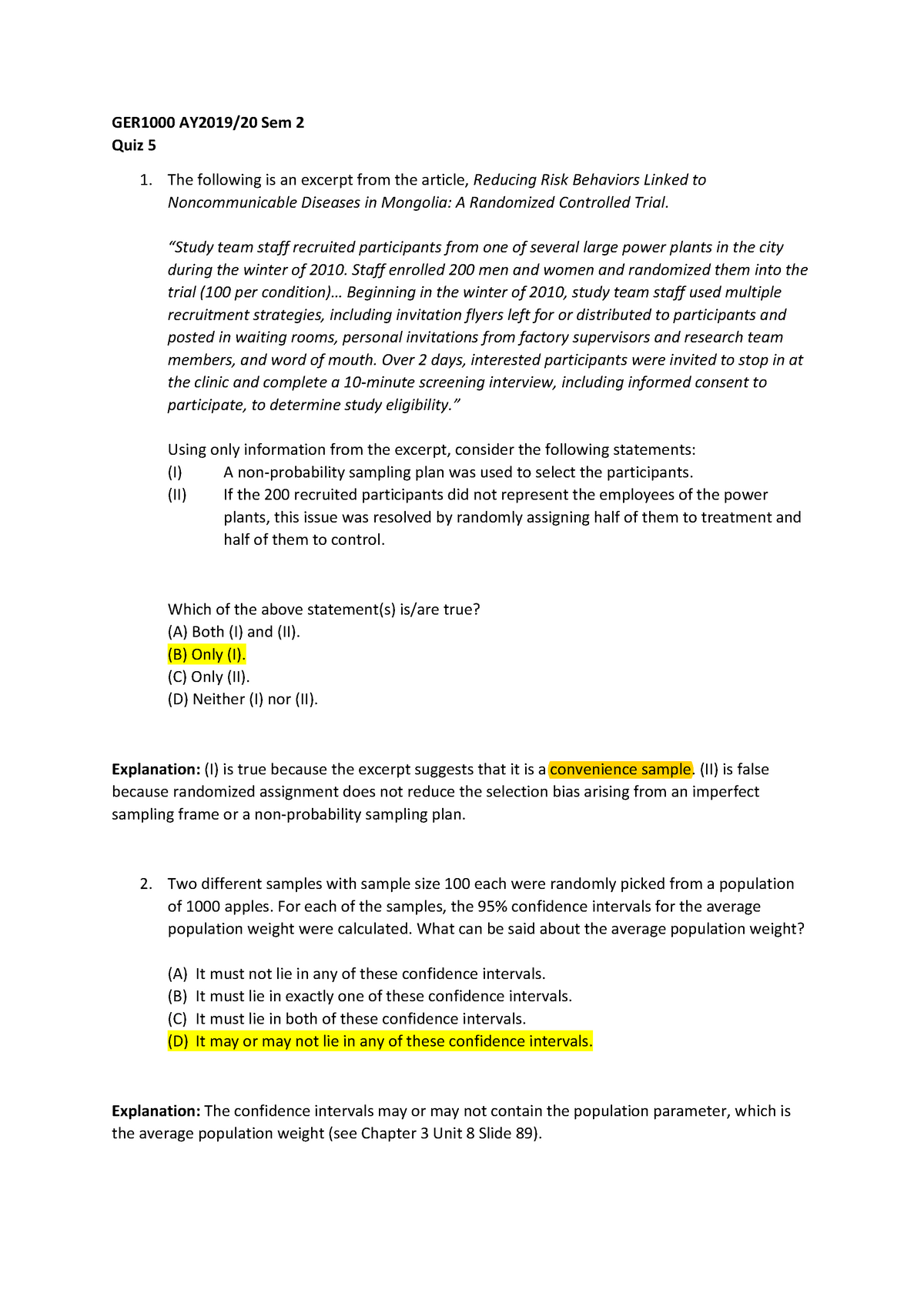 Quiz 5 and solutions - Ger quiz 5, AY2019/2020 - Warning: TT: undefined ...