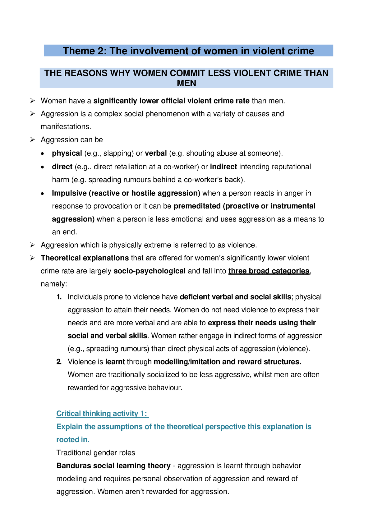 Theme 2 KRM 320 [410] - These Are Practice Notes That Can Aid In ...