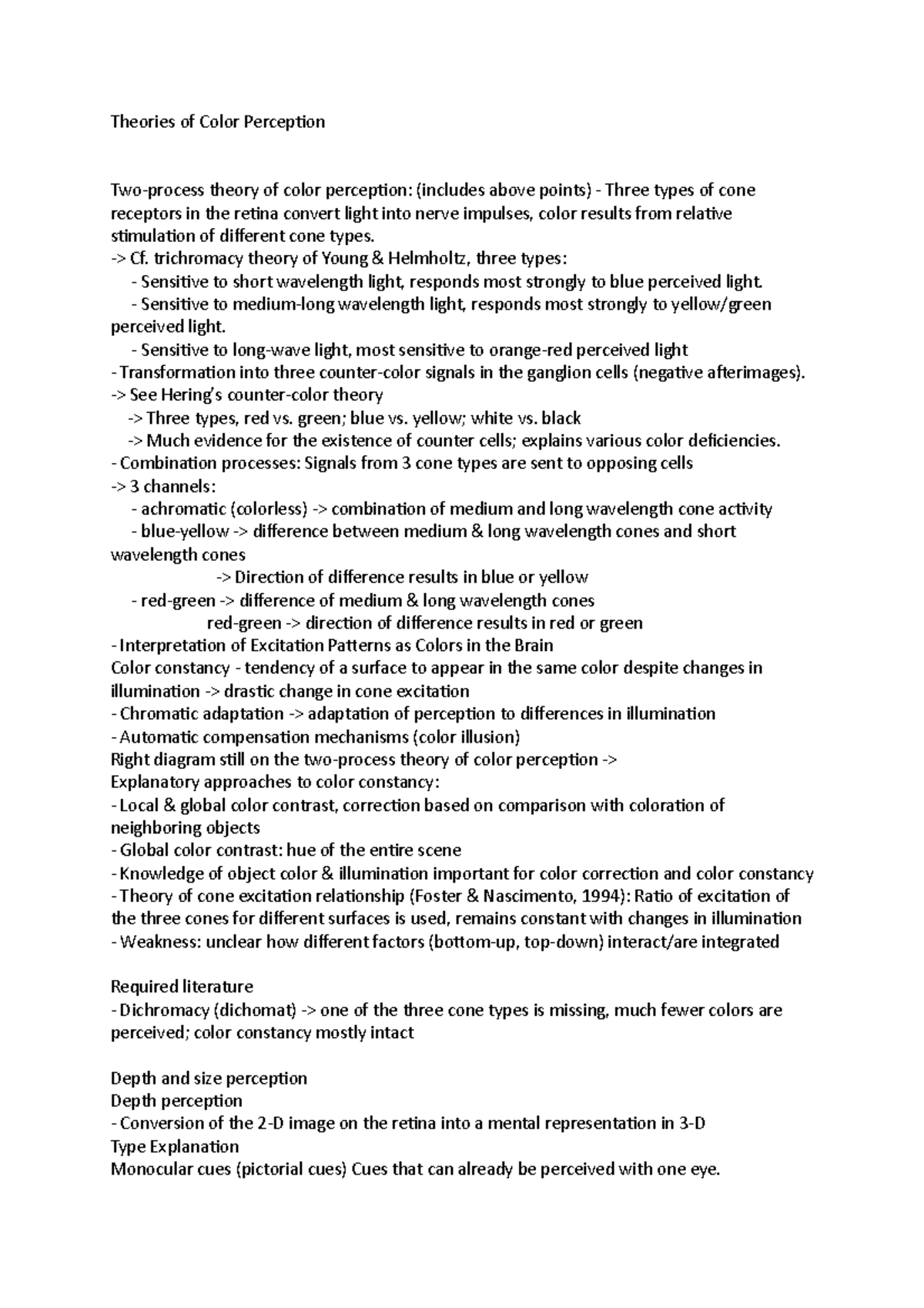 Theories of Color Perception - Theories of Color Perception Two-process ...