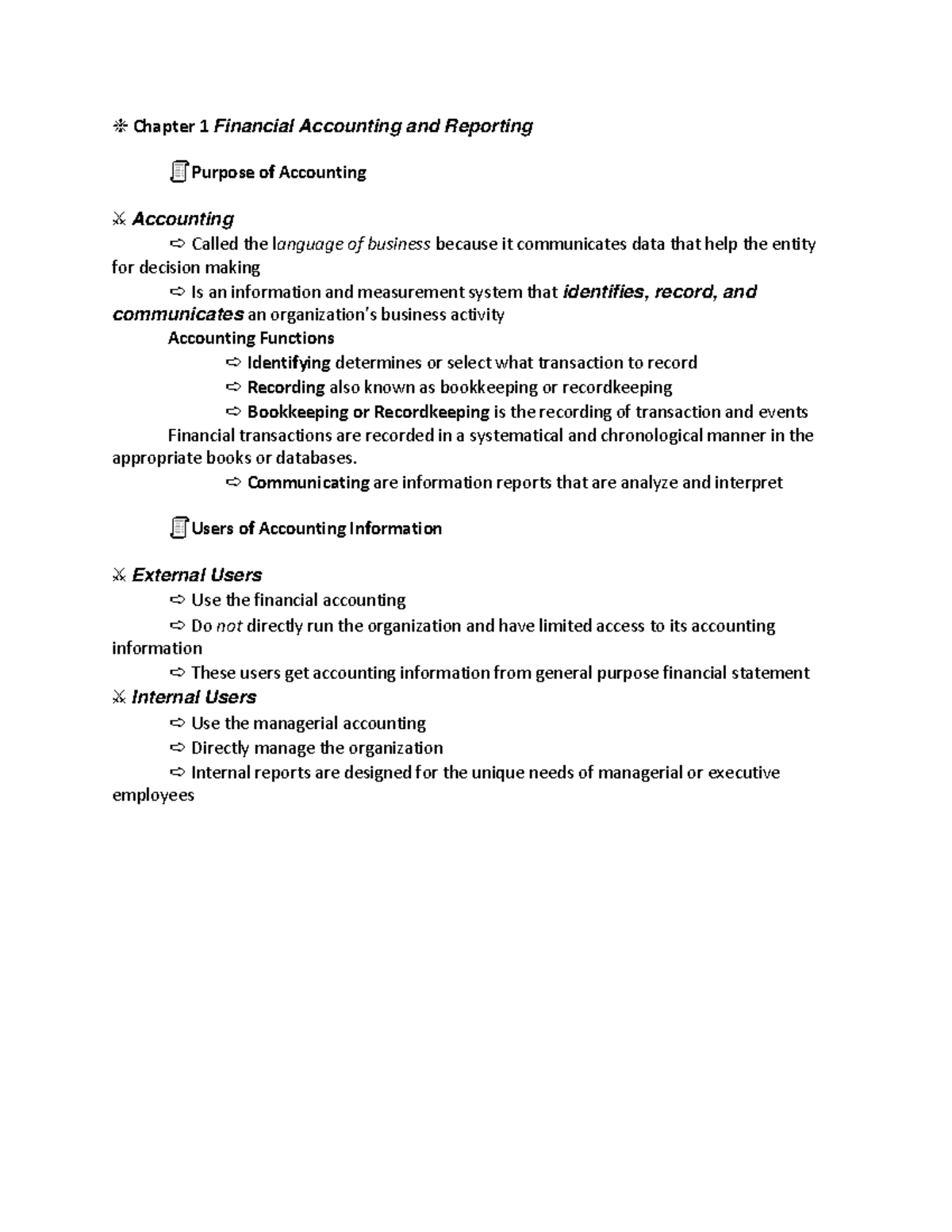 Chapter 1 Financial Accounting and Reporting - Chapter 1 Financial ...