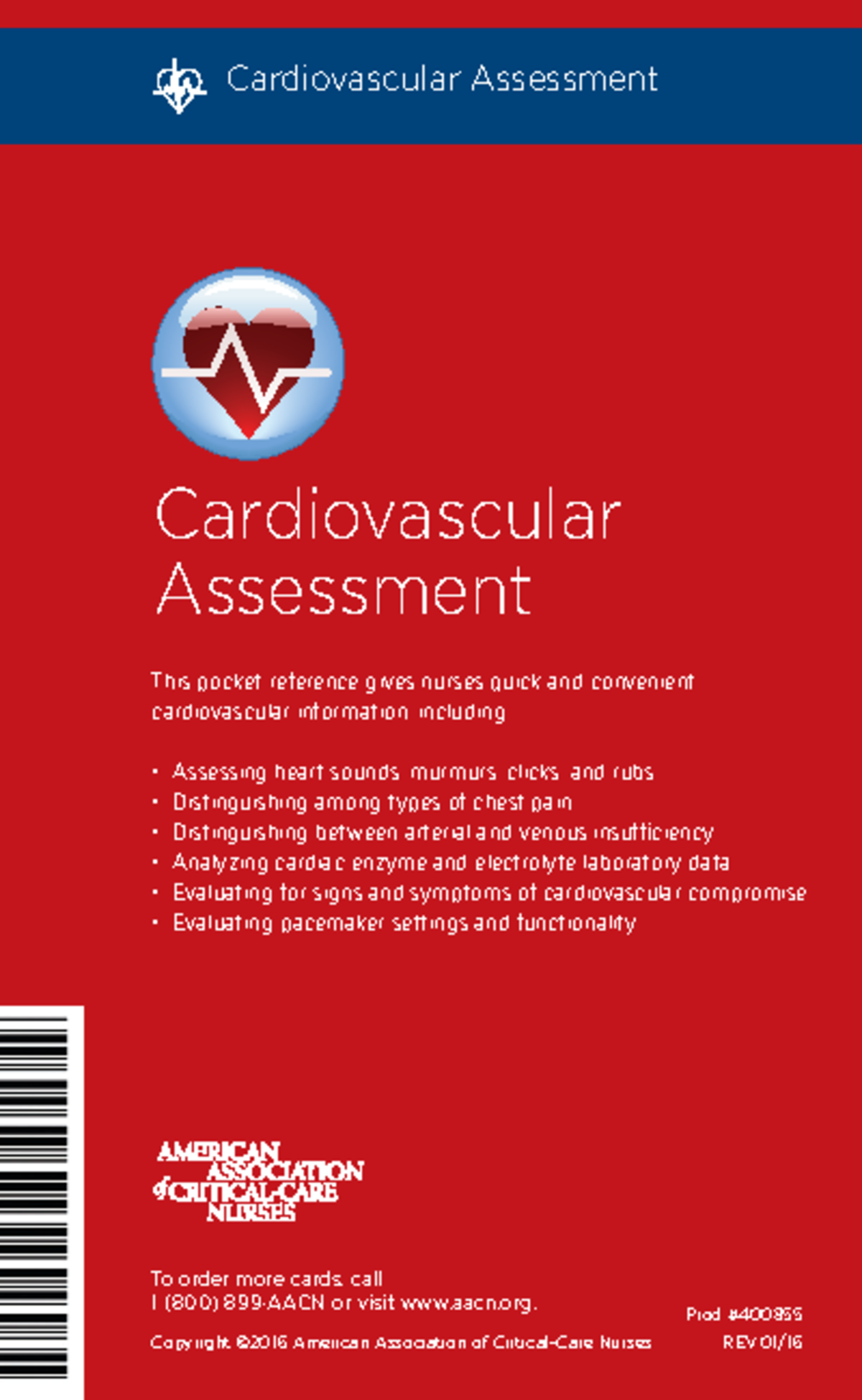 AACN cardiovascularassessmentpocketreferencecardpdf This pocket