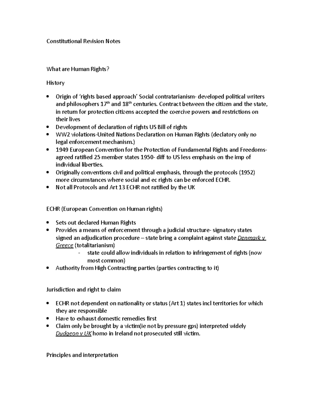 Constitutional Revision Notes 2 - Constitutional Revision Notes What ...