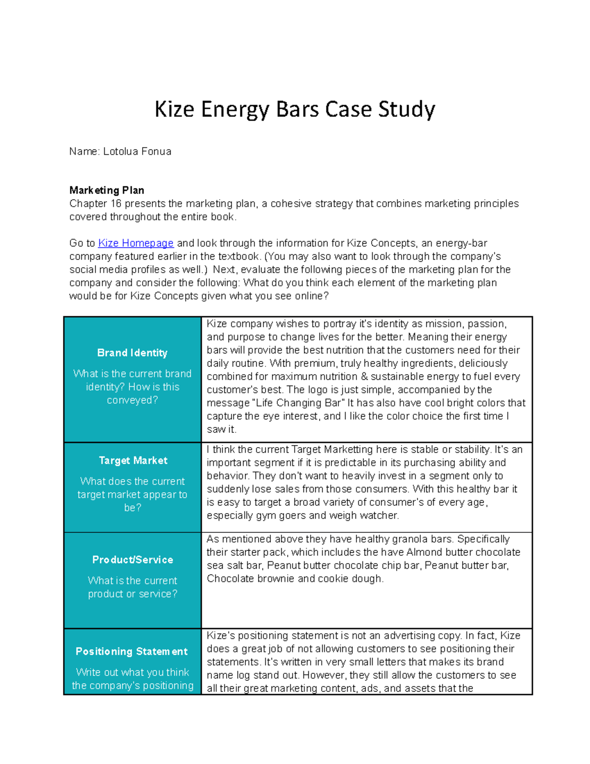 energy bars essay