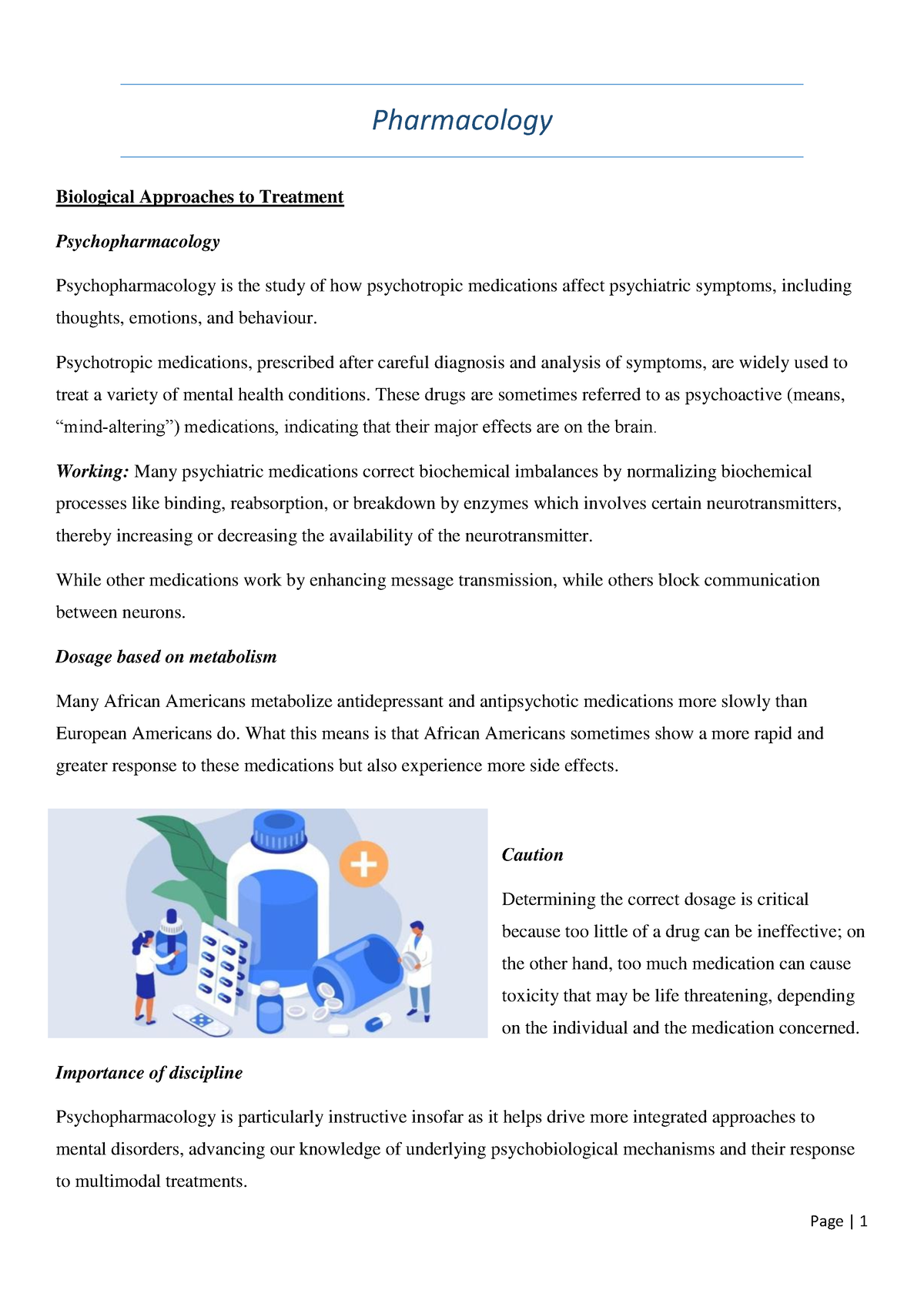 Pharmatherapy- Biological Interventions - Pharmacology Biological ...