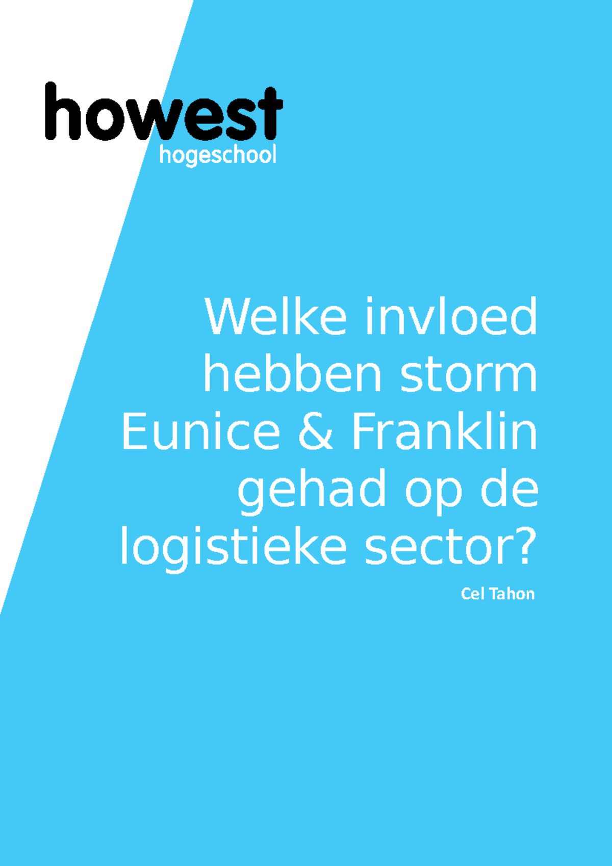 Blog 2 PPD3 Cel Tahon Welke invloed hebben storm Eunice