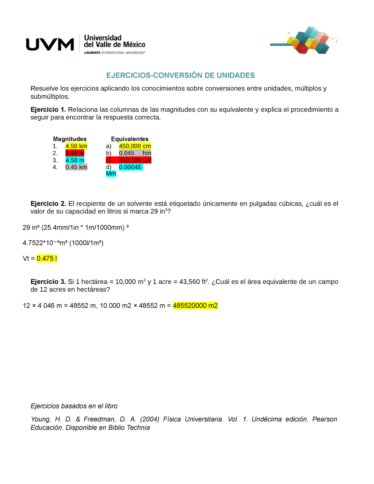 U1 JECA Ejercicios Introduccion Metrologia - EJERCICIOS-CONVERSIÓN DE ...