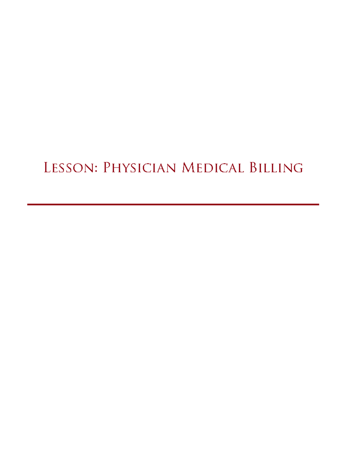 medical billing essay