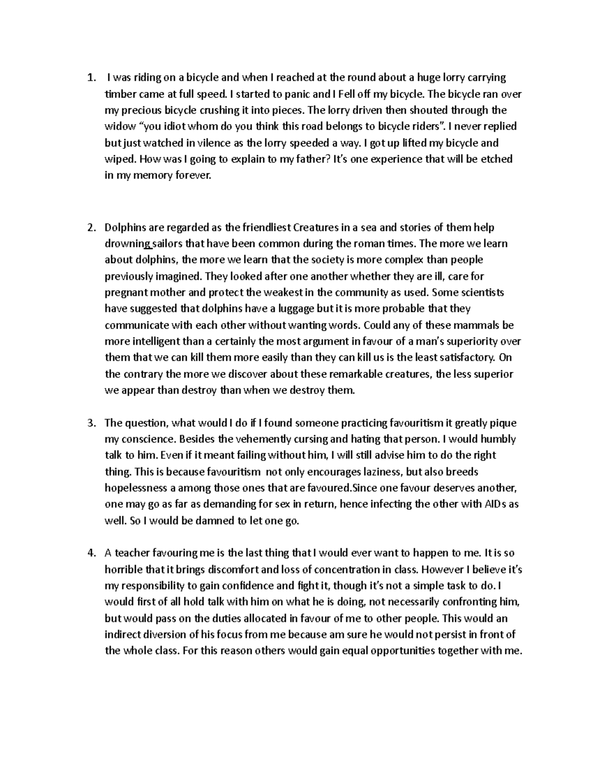 Coursework for land law Uganda Christian I was riding on a bicycle