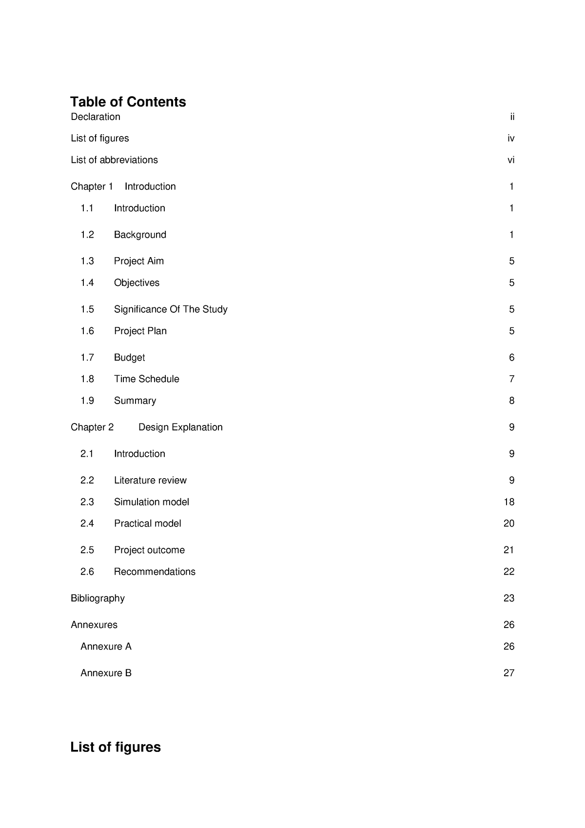 project-4-report-writing-examples-table-of-contents-declaration-ii