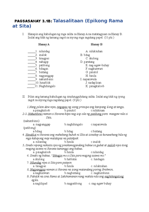 Grade 10 math 1st assessment - Republic of the Philippines Department ...