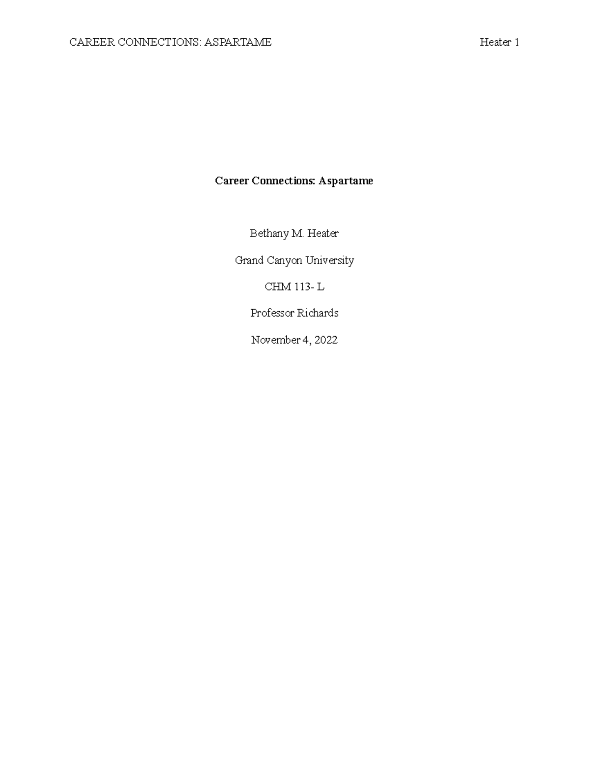 Career Connections Essay Aspartame Career Connections Aspartame