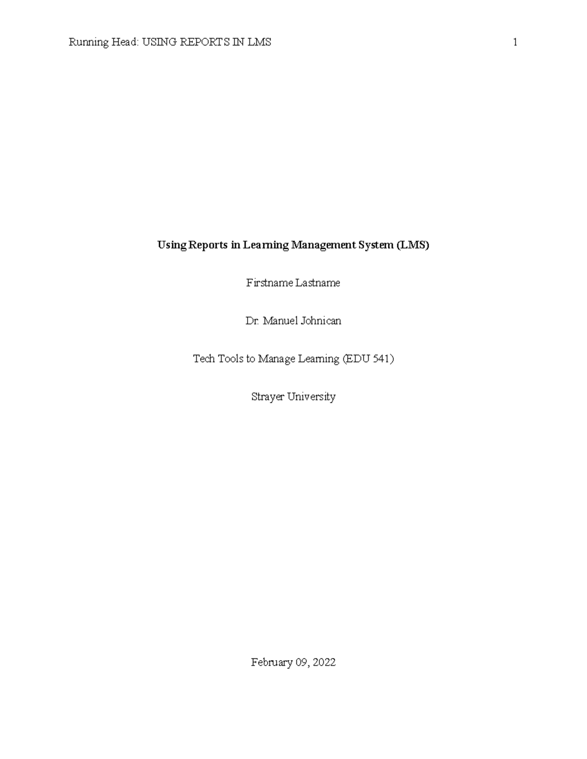 EDU 541 - Technology Tools to Manage Learning Assignment 5 Studocu ...