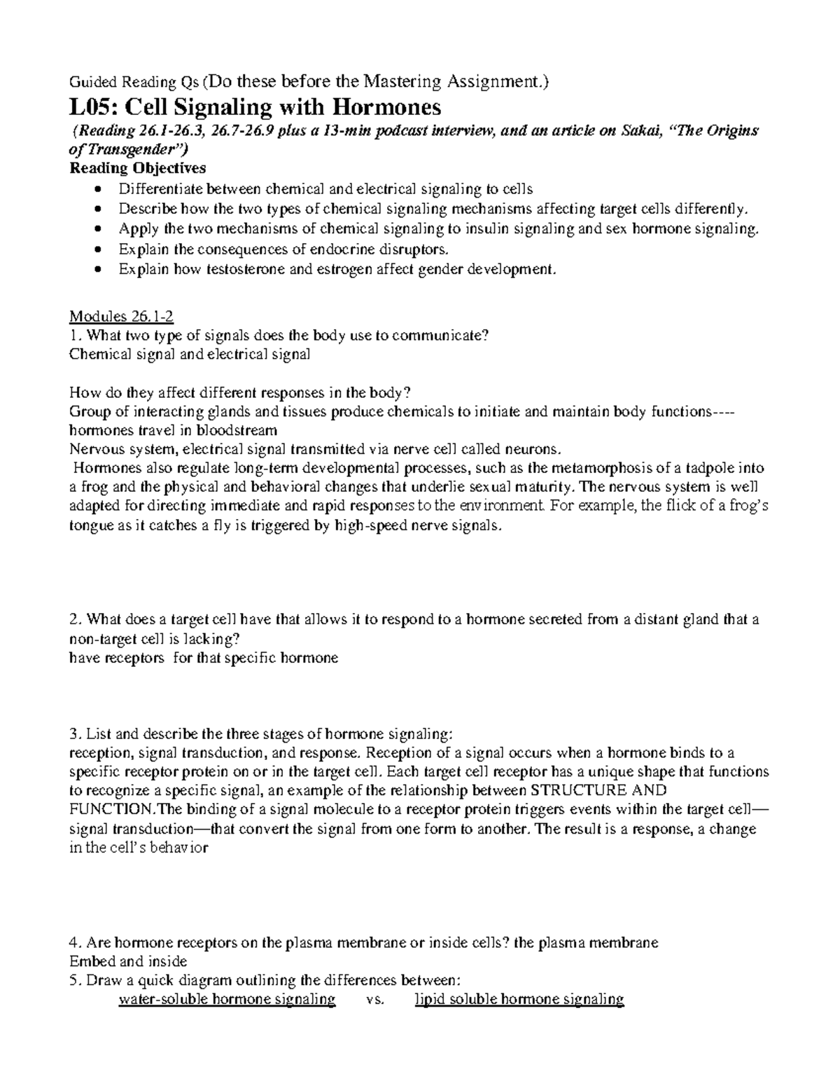 Lesson++5 GRQs Cell+Signaling+with+Hormones - Guided Reading Qs (Do ...