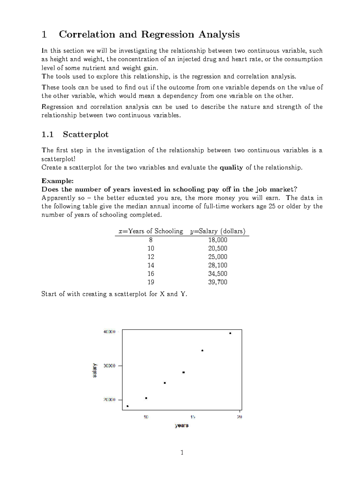 Seminar Assignments Correlation And Regression Analysis 1 Correlation And Regression