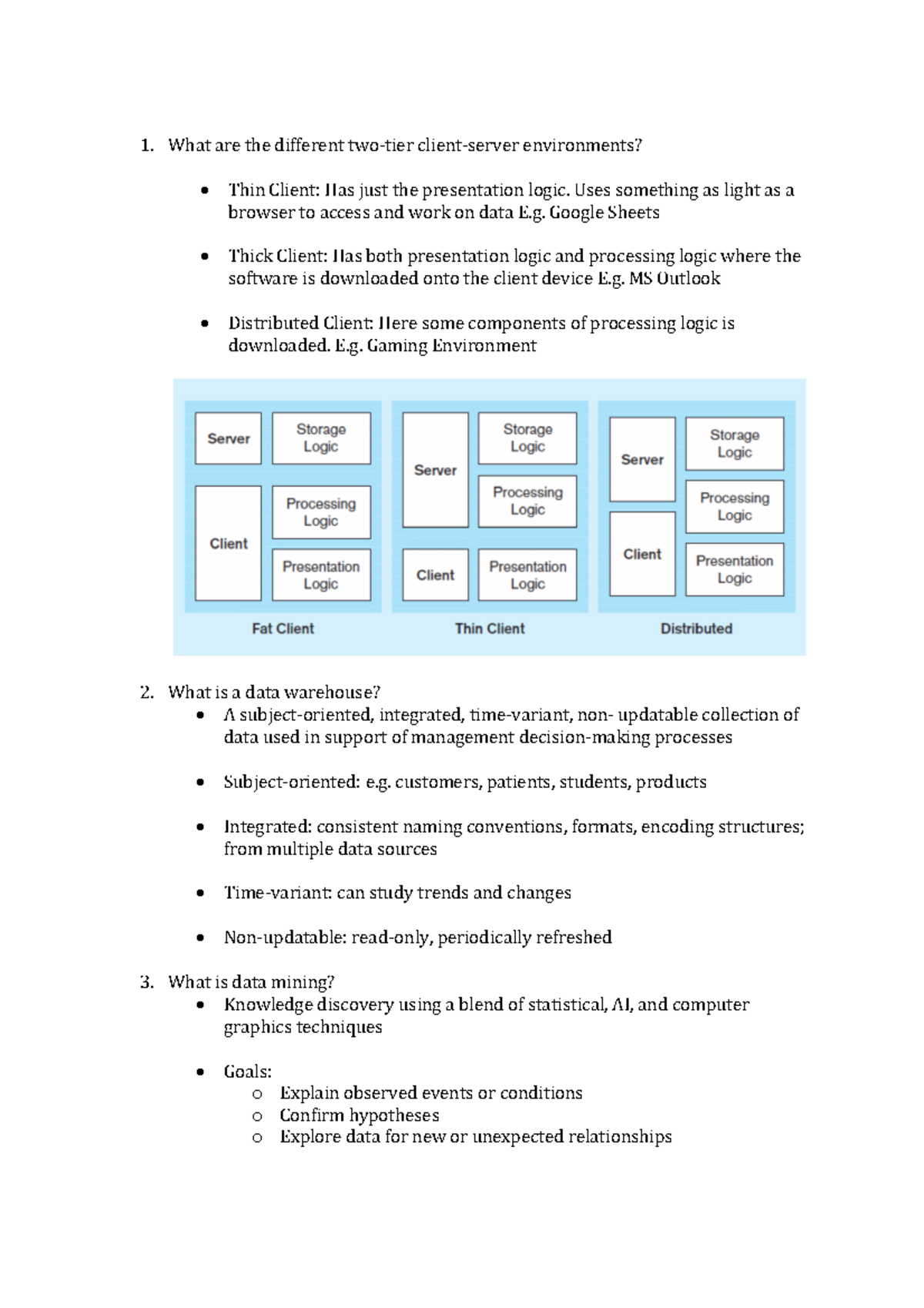 Week 10-11 Summary - DATABASE APPLICATION DEVELOPMENT AND WAREHOUSE ...
