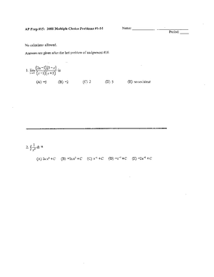 Unit 1 Review Answer Key - AP Precalculus - Calc Medic - Circuit ...
