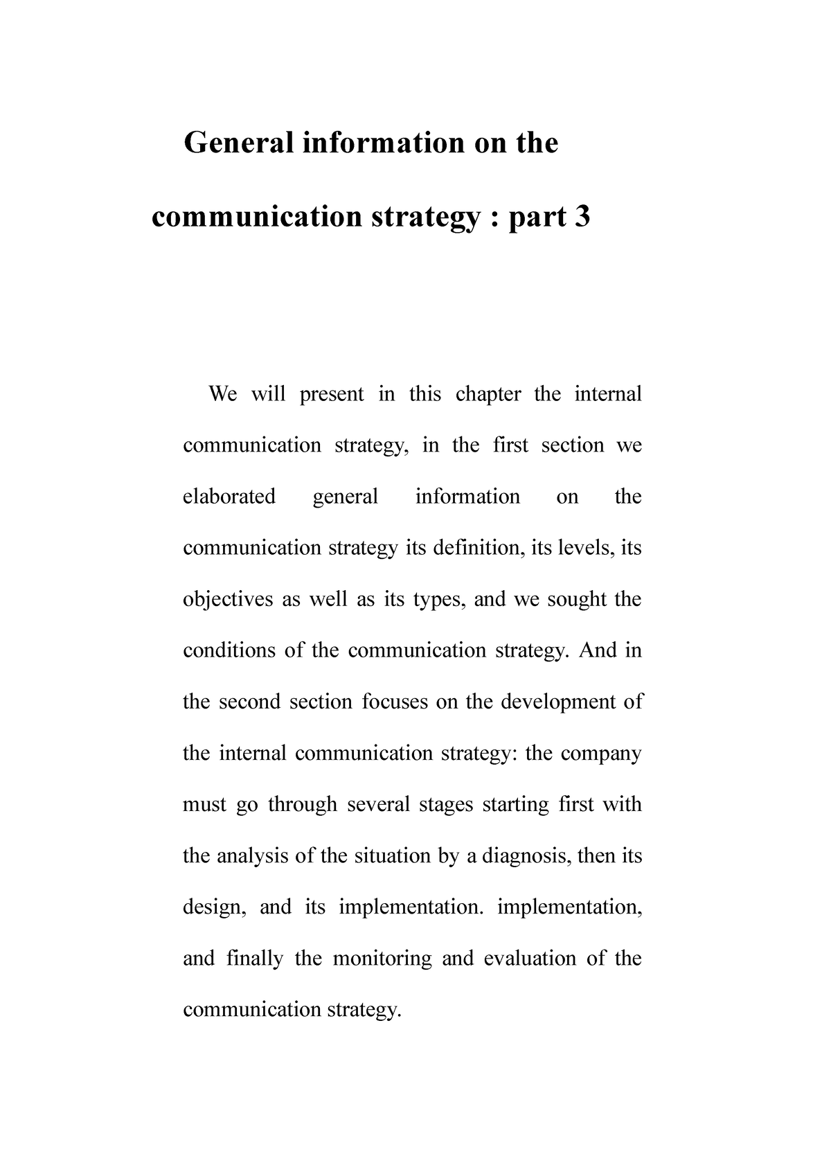 dissertation on communication strategy