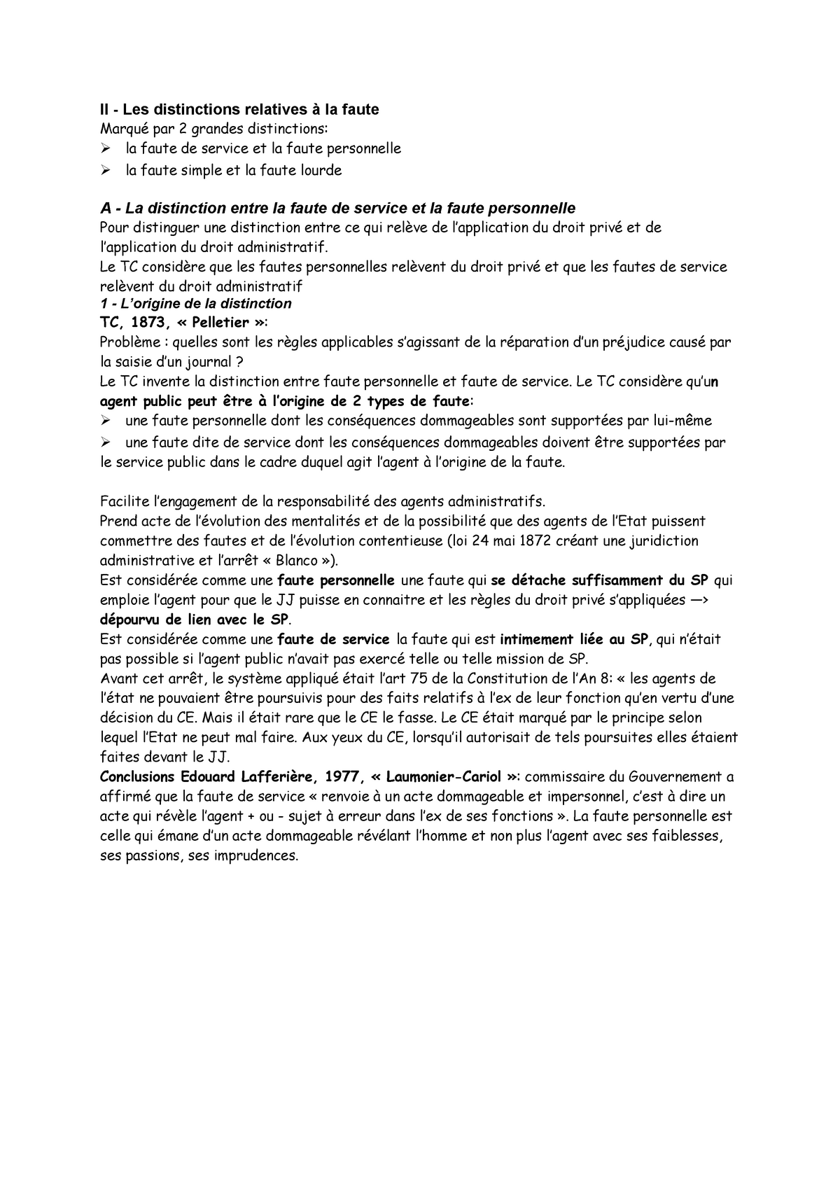 dissertation la faute en droit administratif