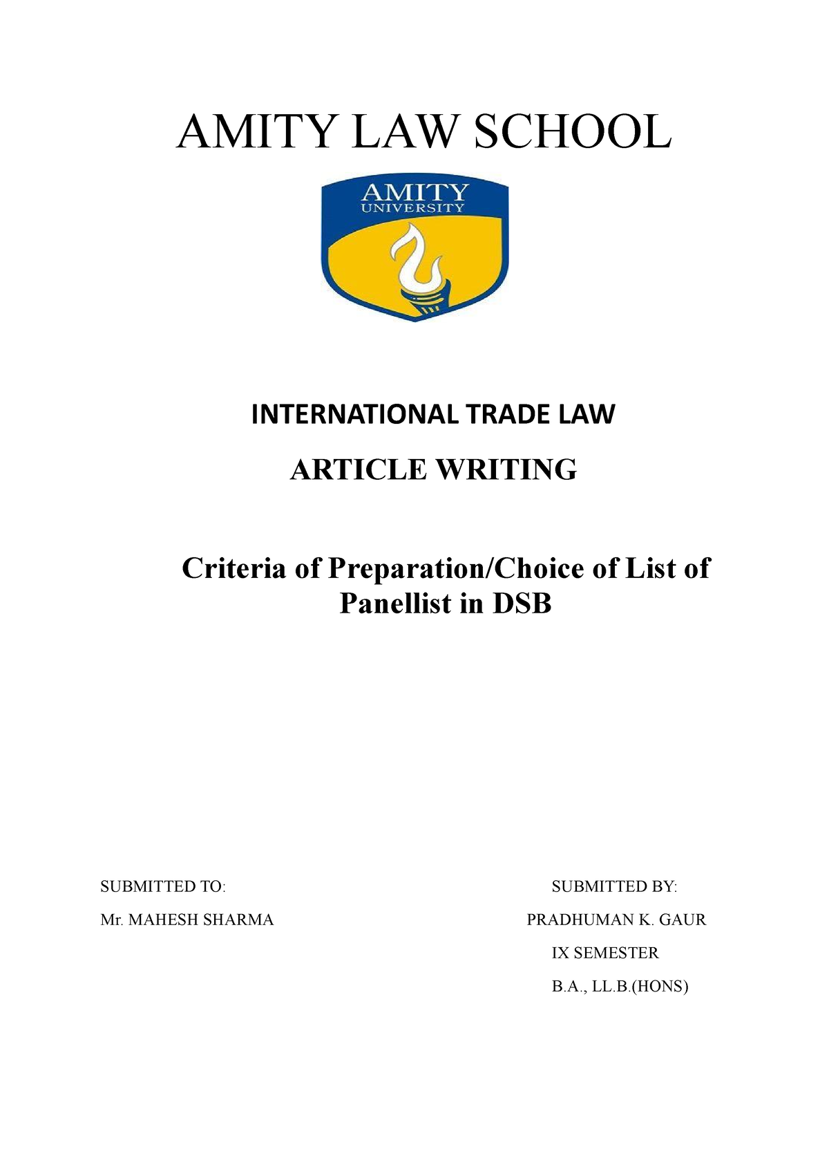 research papers on international trade law