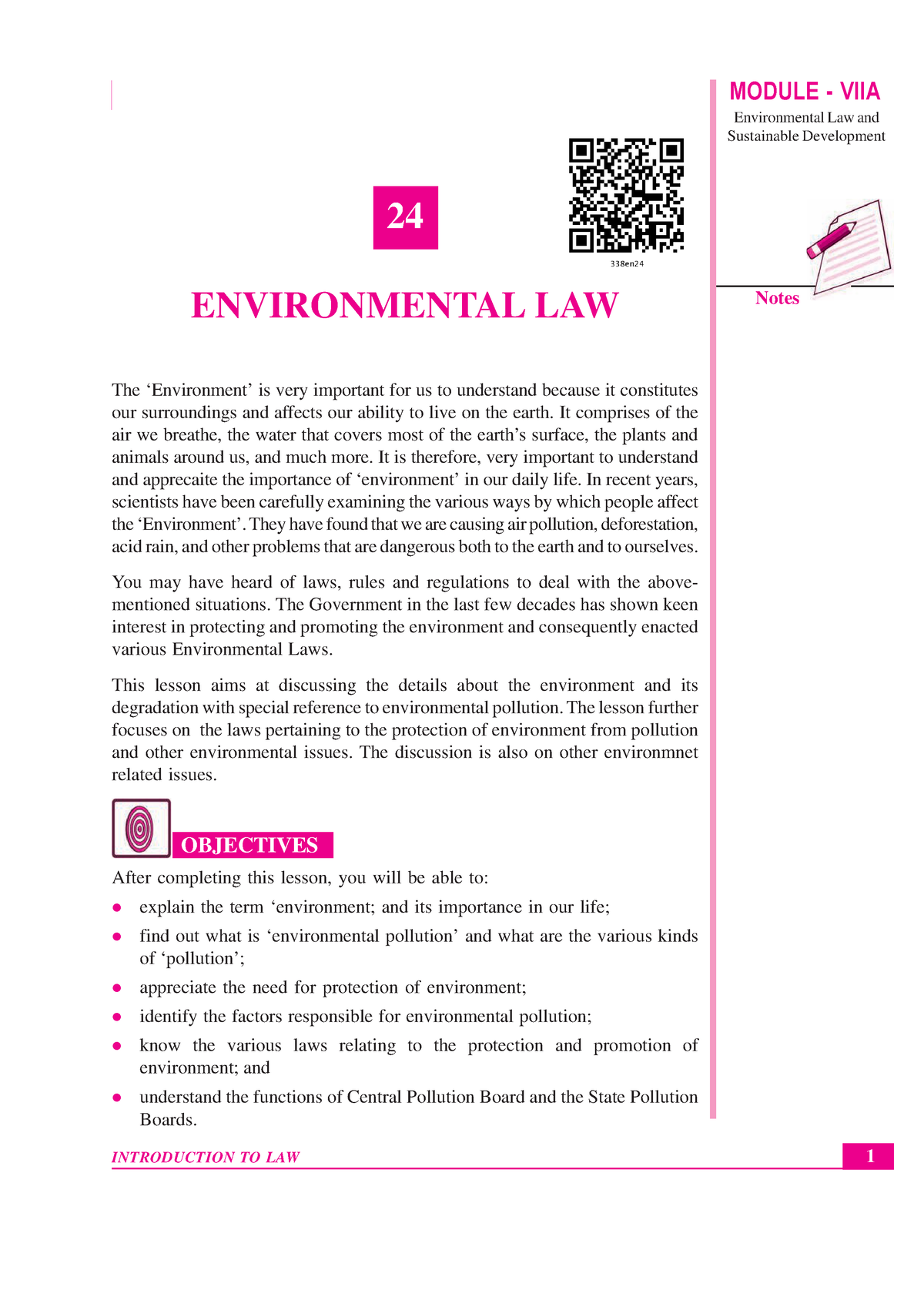 338 Introduction To Law Eng L24 Environmental Law And Sustainable