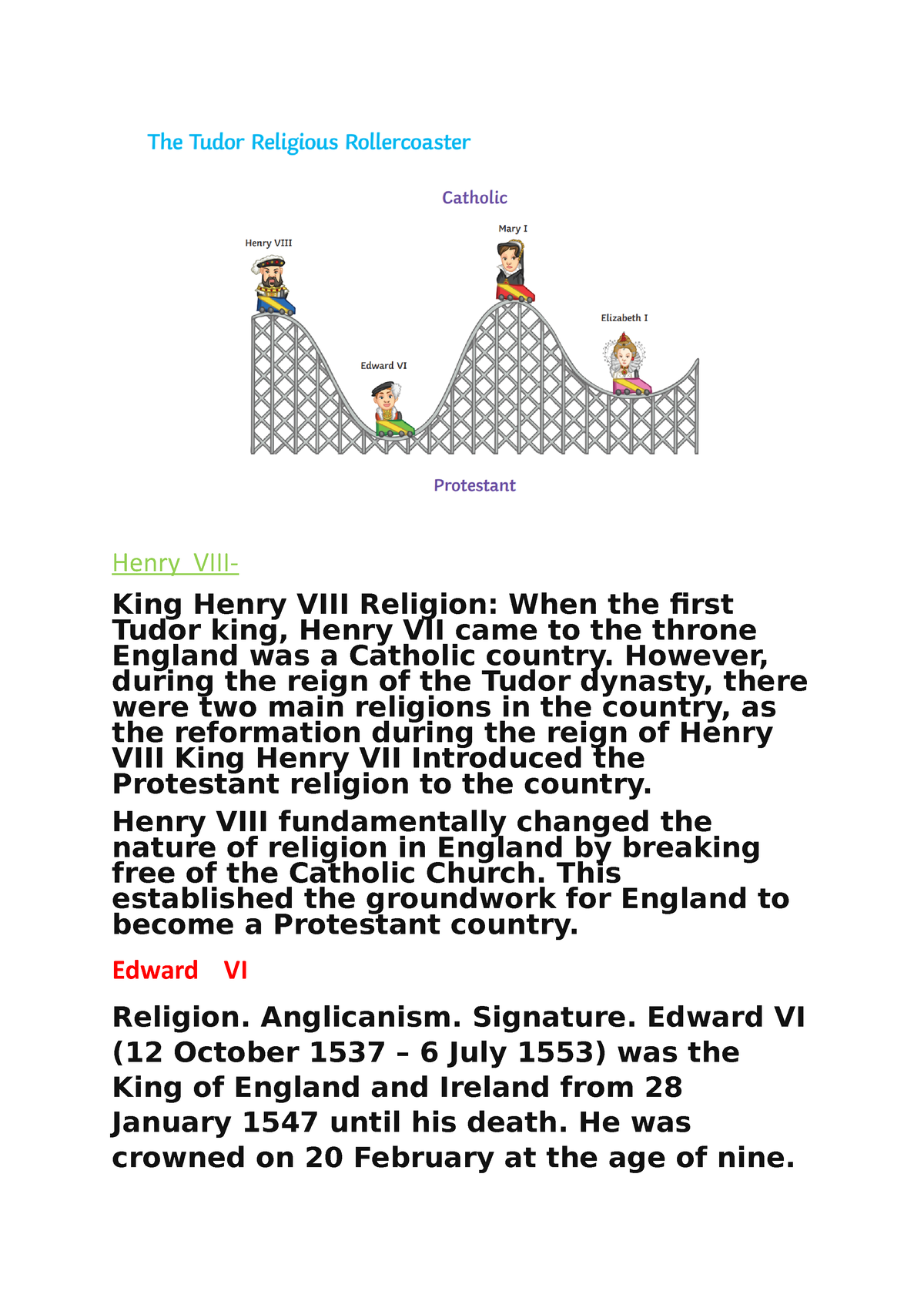 henry viii religion essay questions