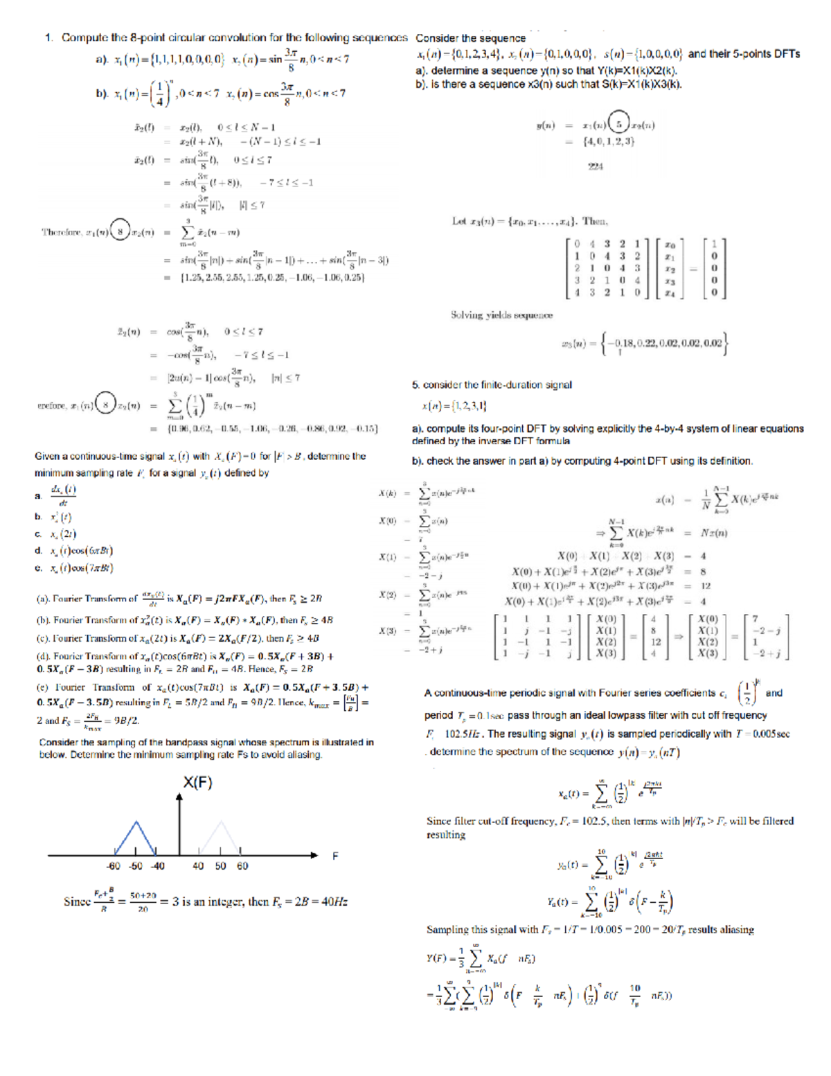 DSP Final Exam Notes 496 Studocu
