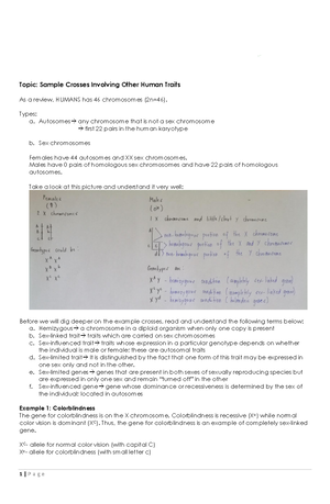 Mendelian Genetics ( Types OF Crosses) - Topic: Mendelian Genetics ...