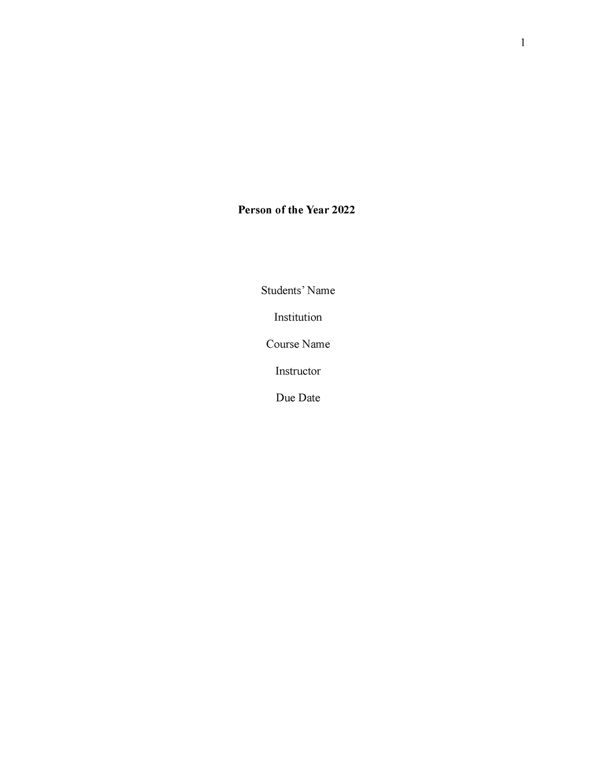 person of the year essay