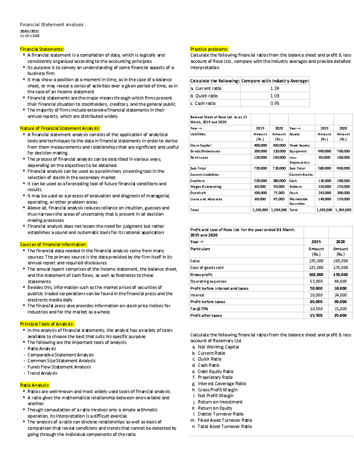 12. Financial Statement Analysis - &ŝŶĂŶĐŝĂů ^ƚĂƚĞŵĞŶƚƐ͗ - Studocu