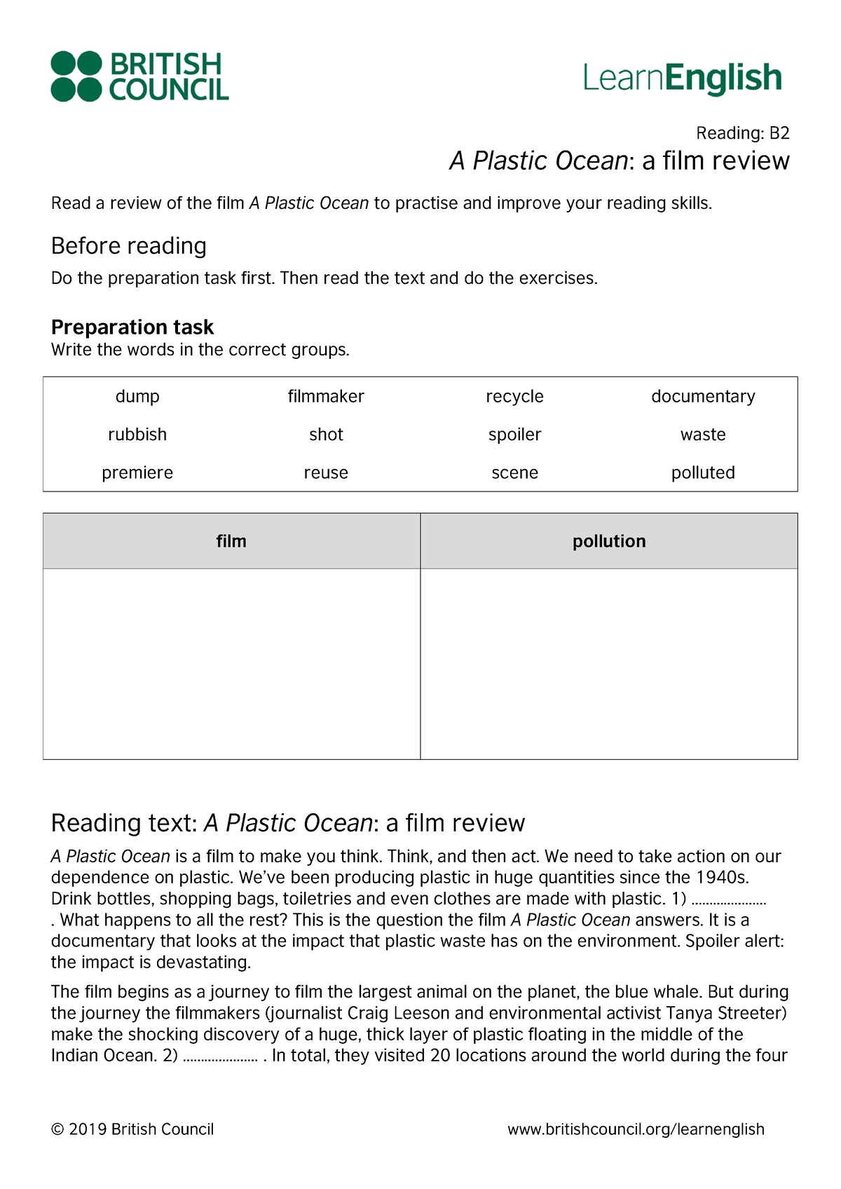 learn-english-reading-b2-a-plastic-ocean-a-film-review-reading-b-a