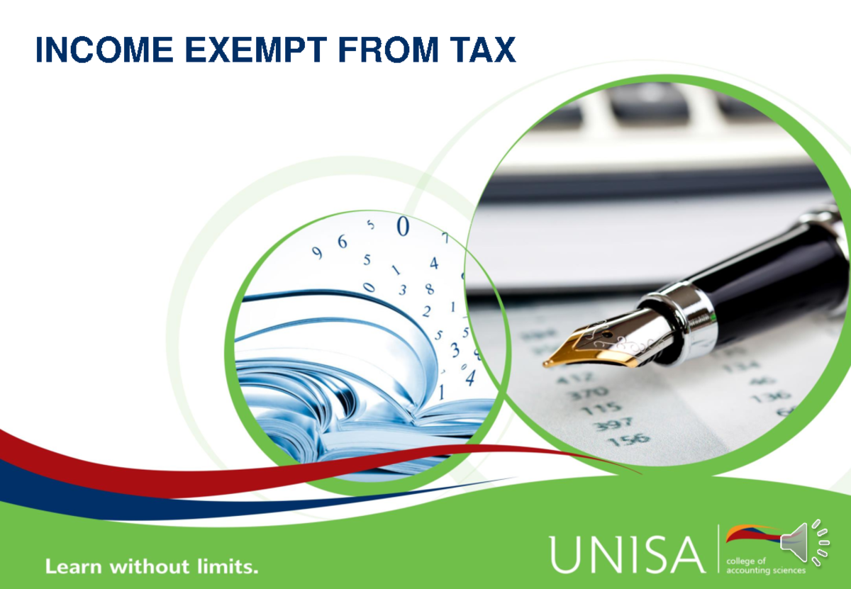 Exempt income - INCOME EXEMPT FROM TAX INCOME EXEMPT FROM TAX A receipt ...