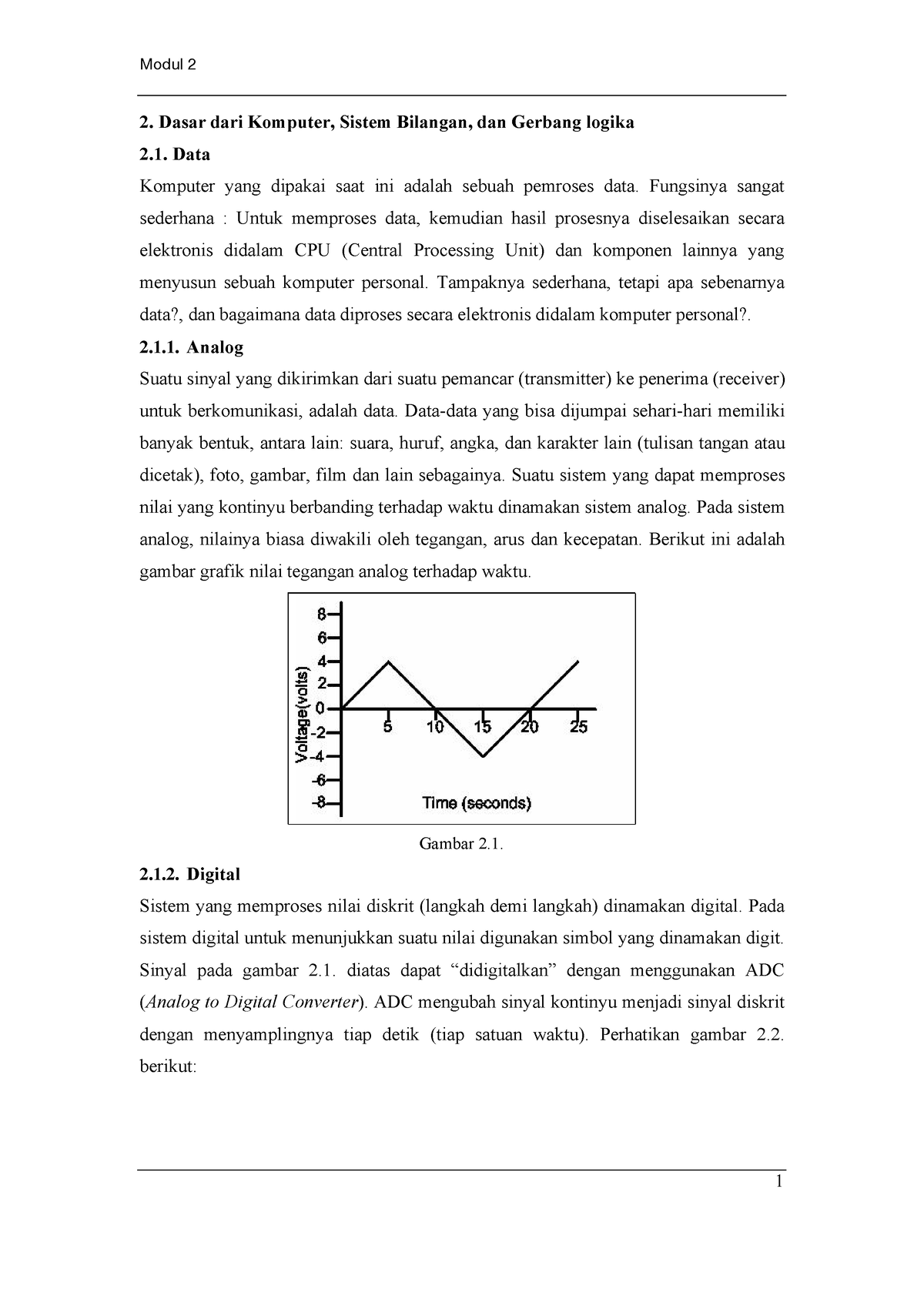 Pengantar Teknologi Informasi - Rangkuman - Modul 2 Dasar Dari Komputer ...