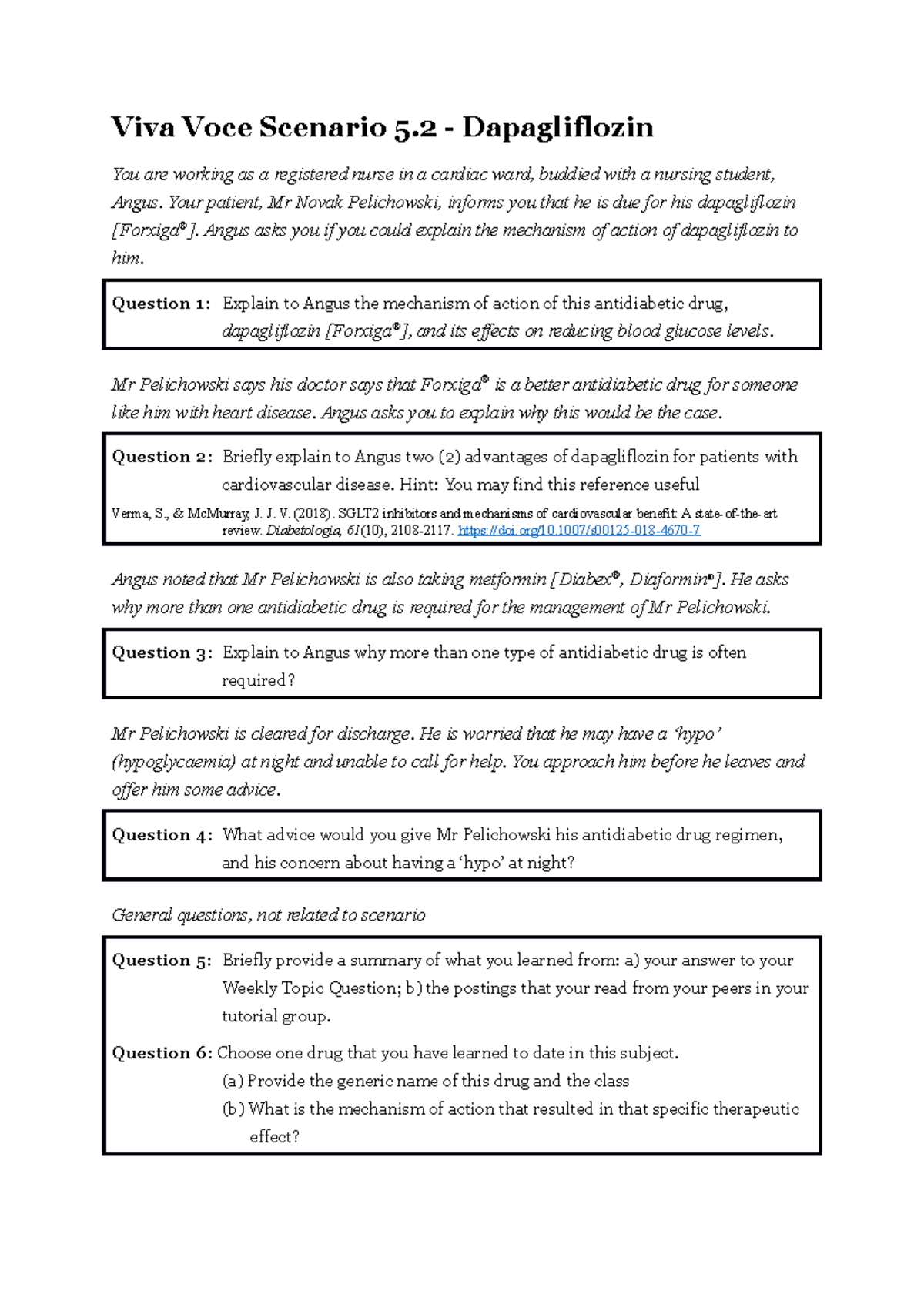 Viva Voce 5.2 Dapagliflozin Viva Voce Scenario 5 Dapagliflozin You