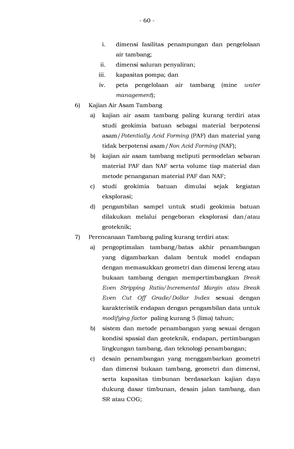 Keputusan Menteri ESDM Nomor 1827 K 30 MEM 2018-60 - 60 - I. Dimensi ...