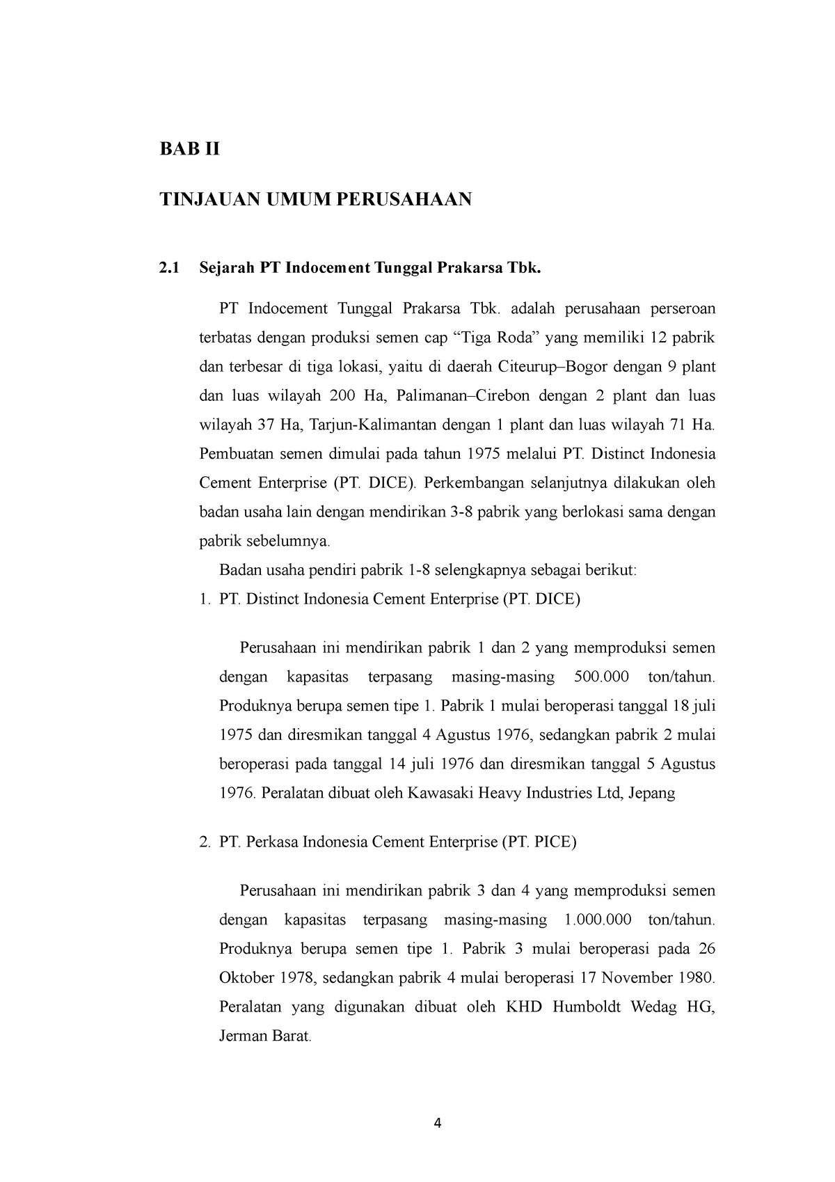 6. BAB II Tinjauan Instansi - BAB II TINJAUAN UMUM PERUSAHAAN 2 Sejarah ...