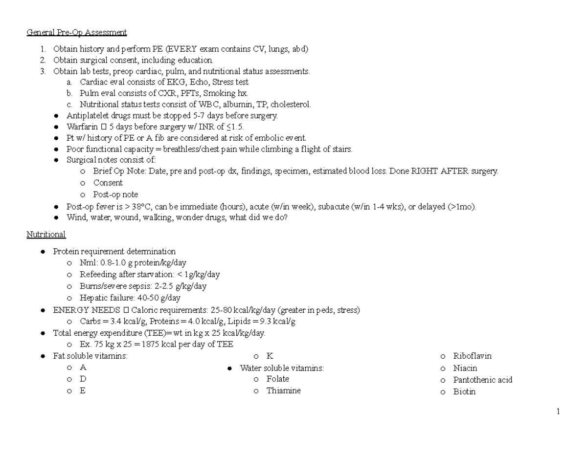 surgery-review-exam-1-general-pre-op-assessment-obtain-history-and