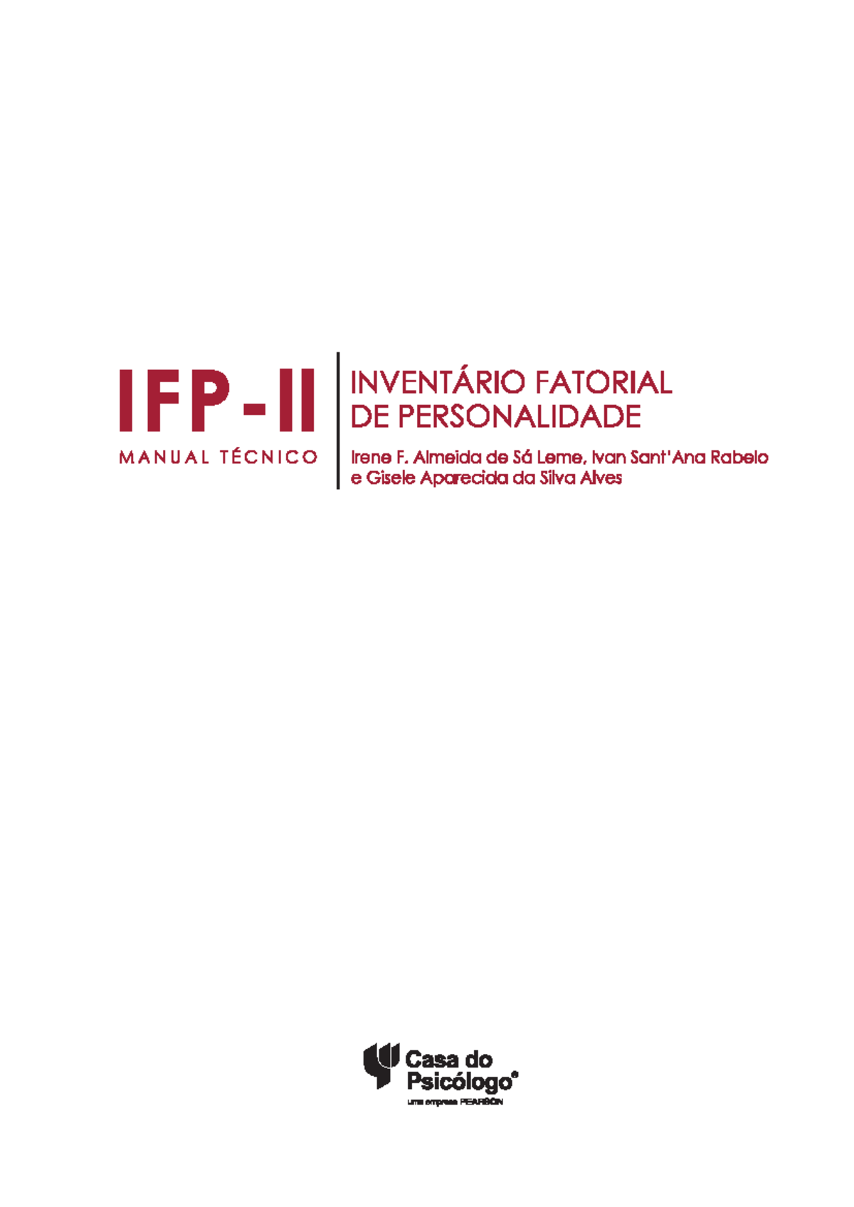 Manual IFP 2recorte - Psicologia - Studocu