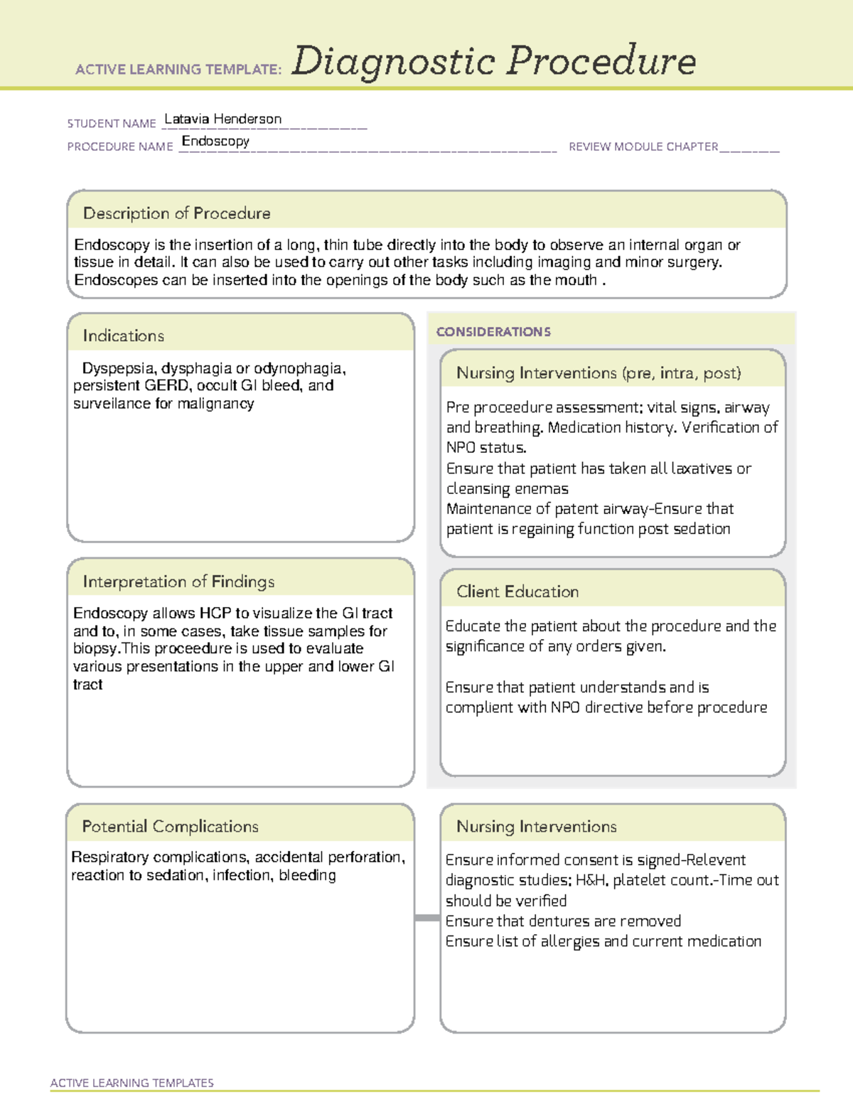 Ati Diagnostic Templates