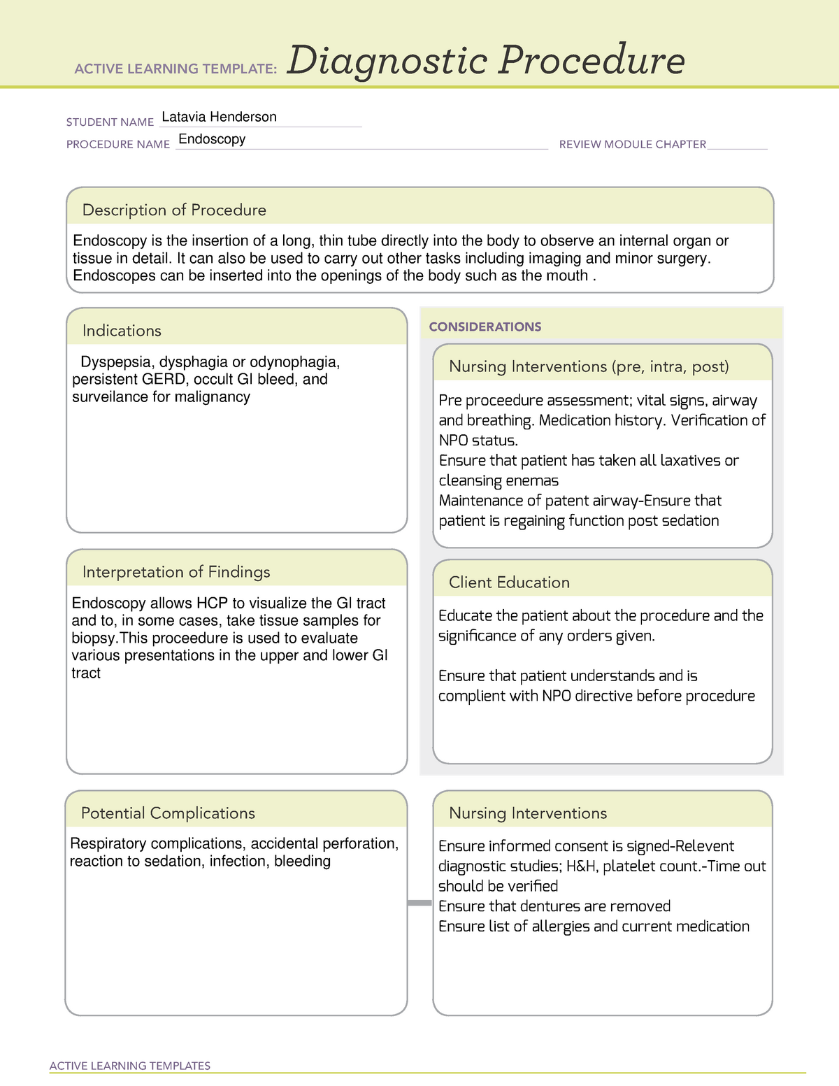 Active Learning Template Diagnostic Procedure Printable Blog Calendar Here