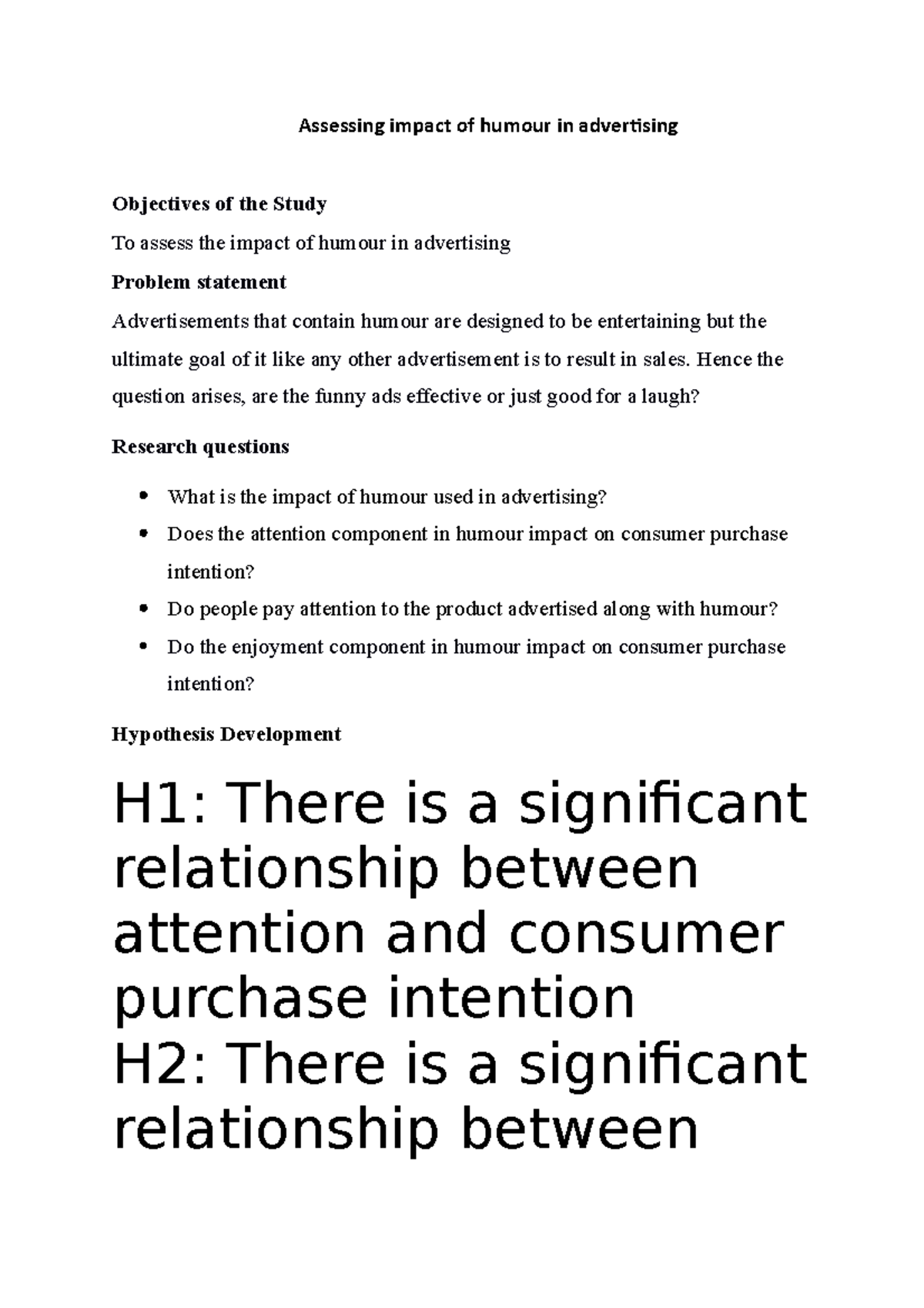 Methodology Assessing Impact Of Humour In Advertising Objectives Of methodology-assessing-impact-of-humour-in-advertising-objectives-of