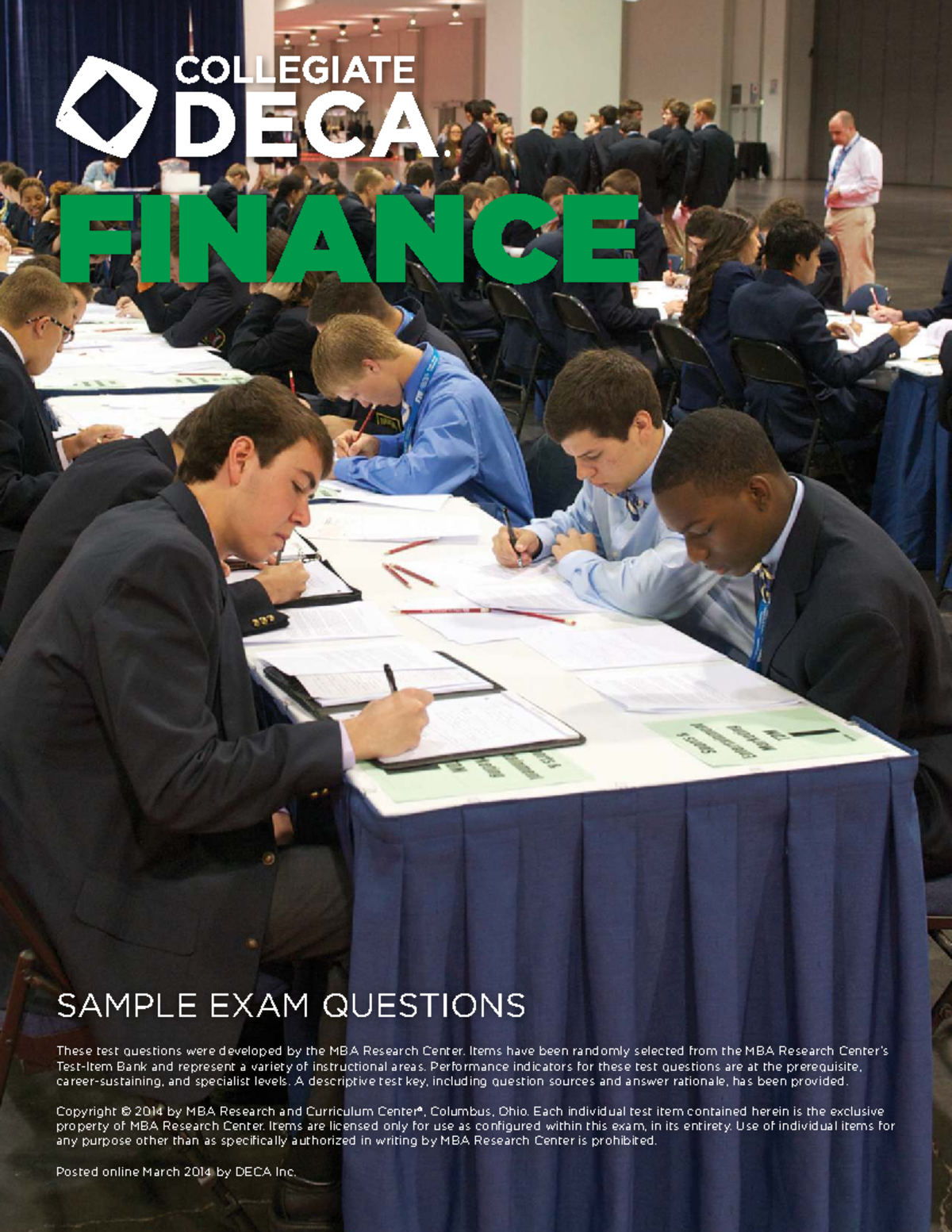 COL Finance Sample Exam - These test questions were developed by the ...