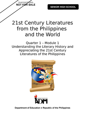 21st-century- Q1 M4 - dfgdfgdfg - 21st Century Literature from the  Philippines and the World Quarter - Studocu