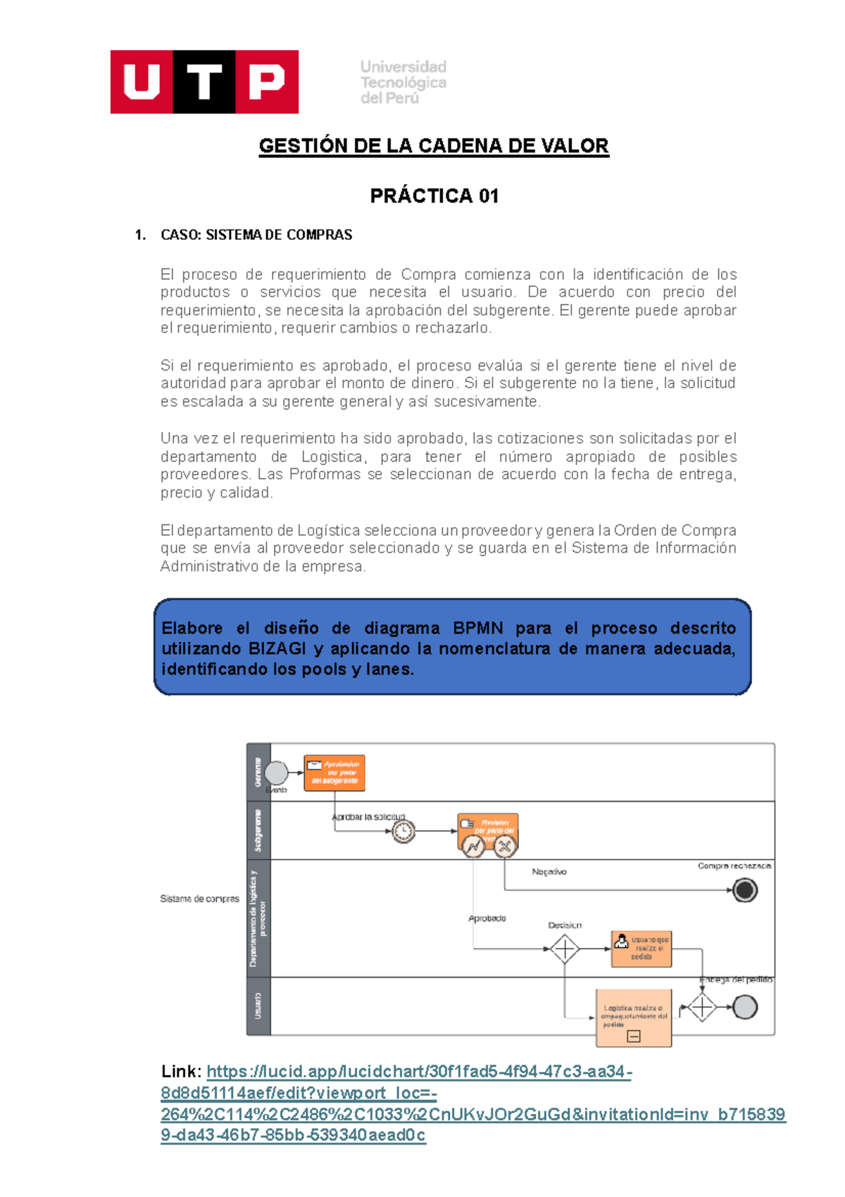 Practica 01 - GCV - GESTIÓN DE LA CADENA DE VALOR PRÁCTICA 01 CASO ...