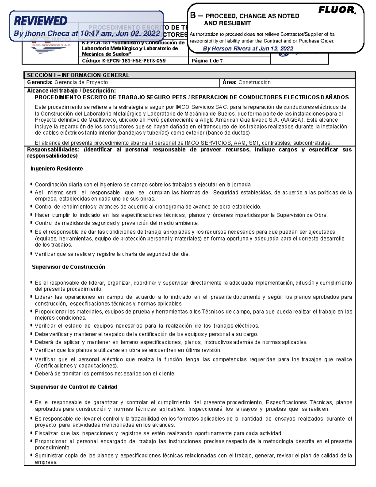 K-EPCN-181-HSE-PETS-059 RB EB - REPARACION DE CONDUCTORES ELECTRICOS ...