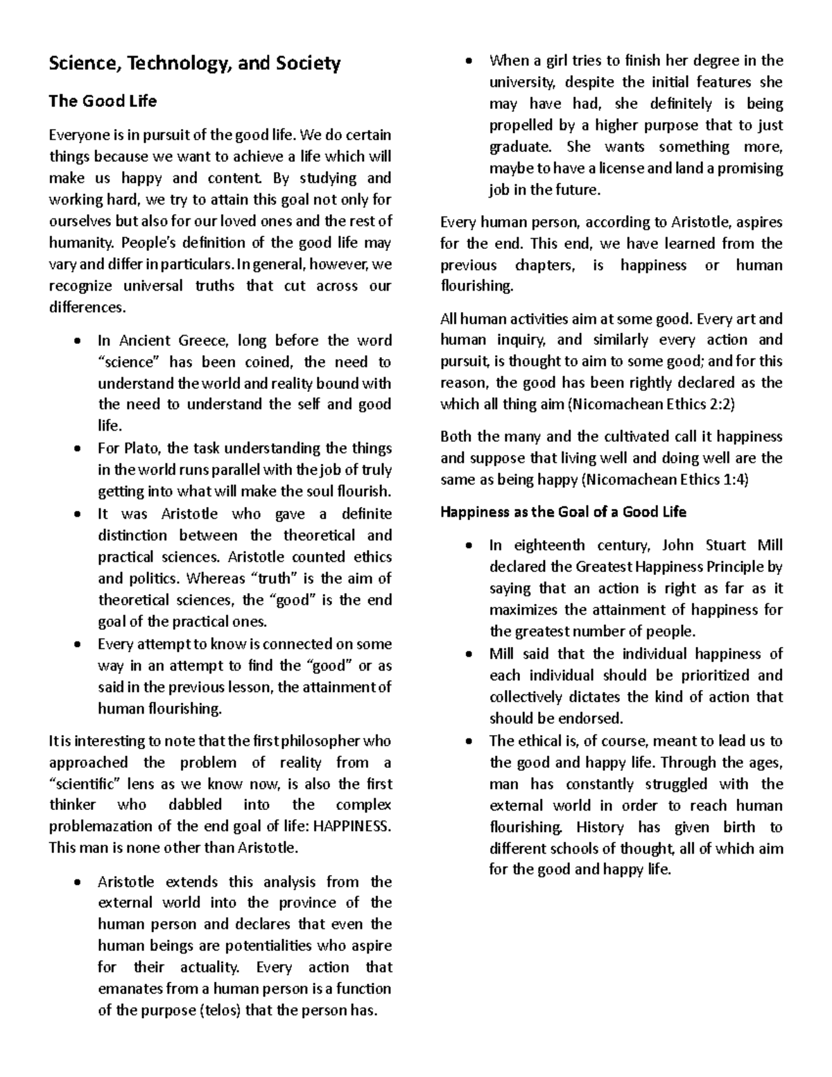 STAS Notes - Lesson 1: Midterm Period - Science, Technology, and ...