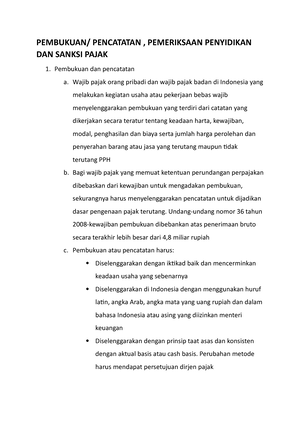 Notes- Penggolongan Pajak - Catatan Pertemuan 6 Matkul Pengantar ...