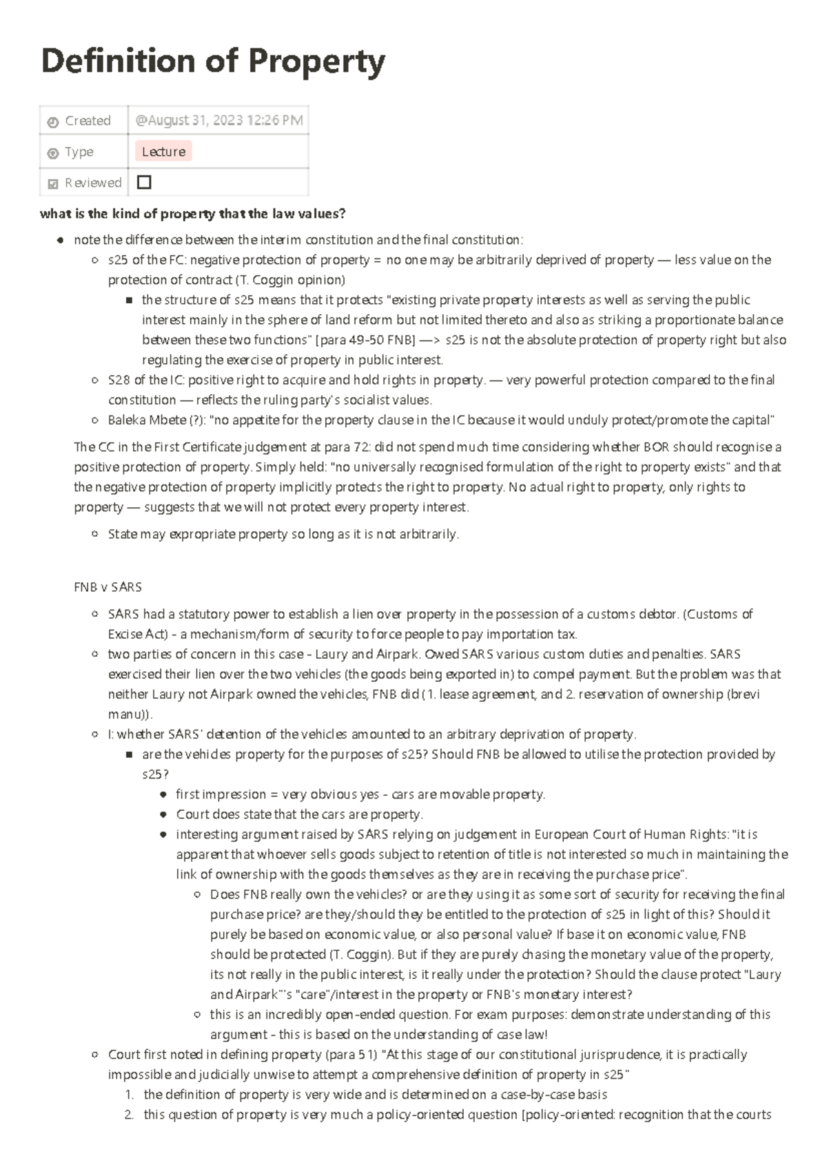 Definition of Property Definition of Property Created Type Lecture