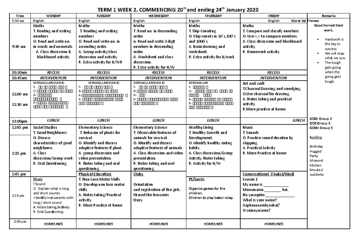 Workbook.week 2 - TERM 1 WEEK 2. COMMENCING 20 th and ending 24 th ...