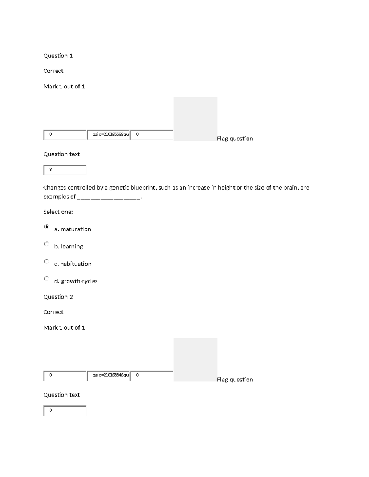 Question Chap5 - notes - Question 1 Correct Mark 1 out of 1 Flag ...